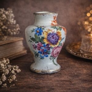 Vintage Floral Mini Vase By James Kent Longton-England